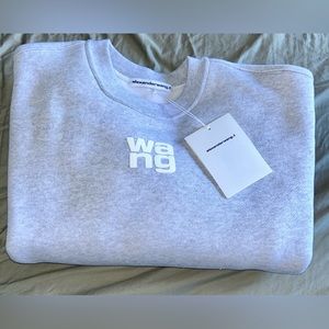 Authentic Alexander Wang Puff Logo Sweatshirt (Heather Grey)
